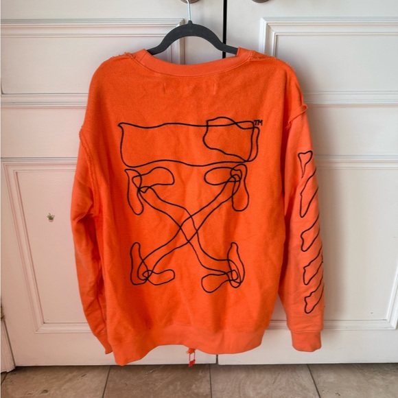 Men’s Off White Orange Sweater size large - Picture 2 of 3